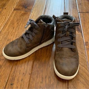 Cat & Jack | Chocolate Brown high top sneakers| Sz 2